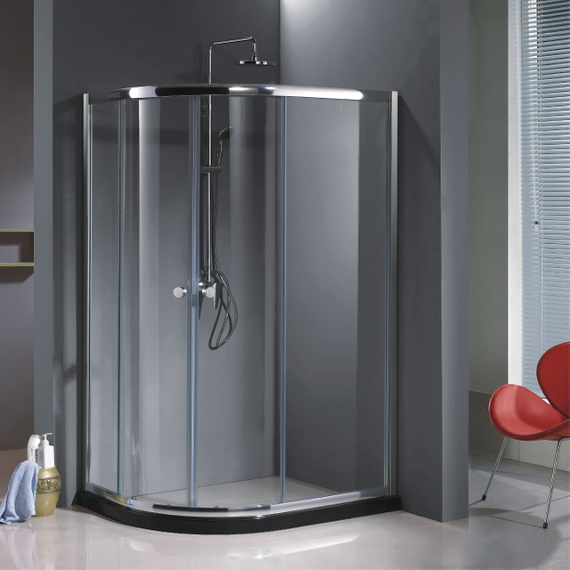 Custom Bathroom Clear Sliding Glass Quadrant Shower Enclosures (HR-2492Q)