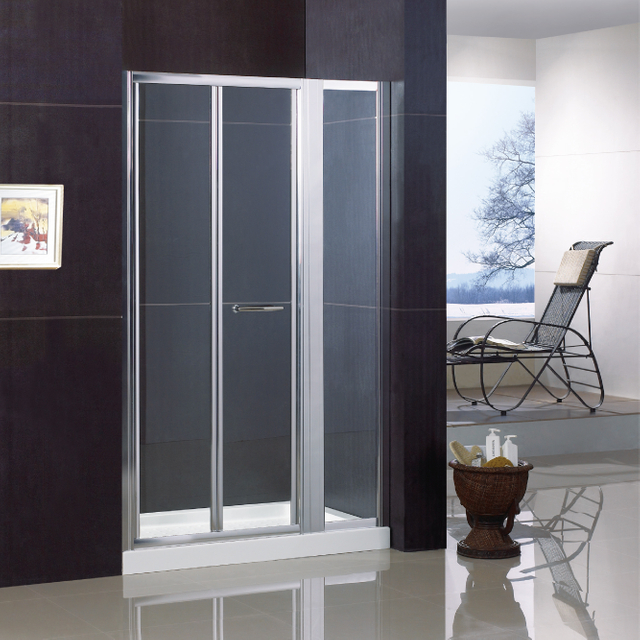 Hotel Custom Bathroom Glass Corner Bifold Shower Doors (WS-IB090)