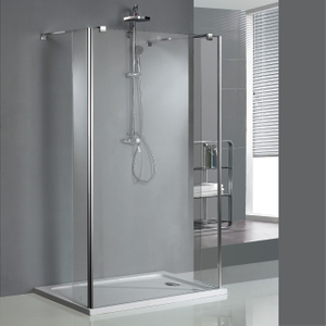 Bathroom Semi Frameless Glass Walk In Wet Rooms (HM-1382A)