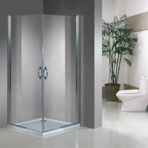 Bathroom Custom Semi Frameless Glass Pivot Shower Enclosures (HB-P900)