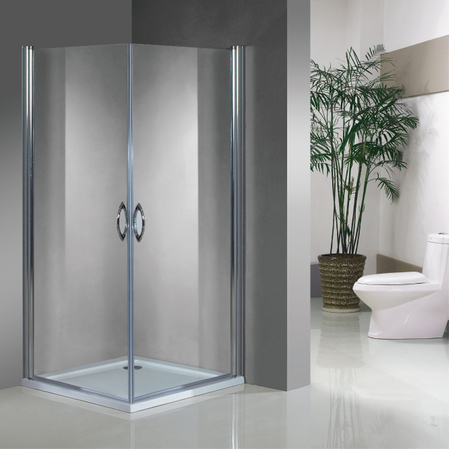 Bathroom Custom Semi Frameless Glass Pivot Shower Enclosures (HB-P900)