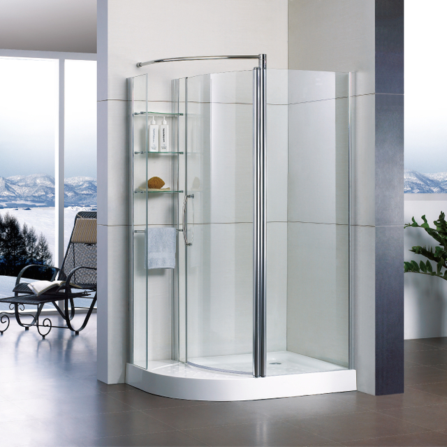 Modern Bathroom Custom Frameless Glass Swing Shower Enclosures (TL-CE900)