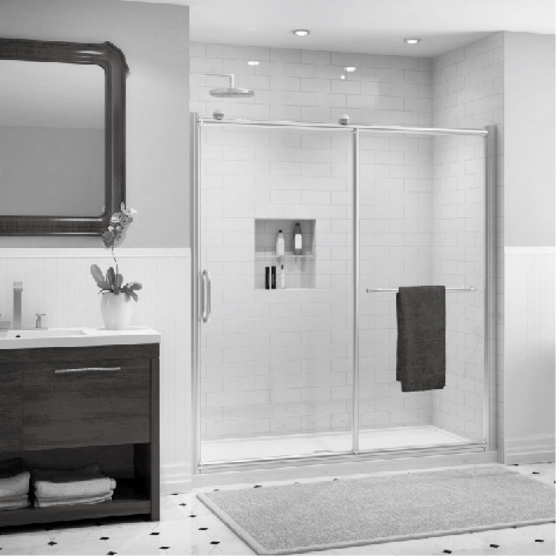 Home Frameless Glass Barn Style Sliding Shower Doors (HH-420)