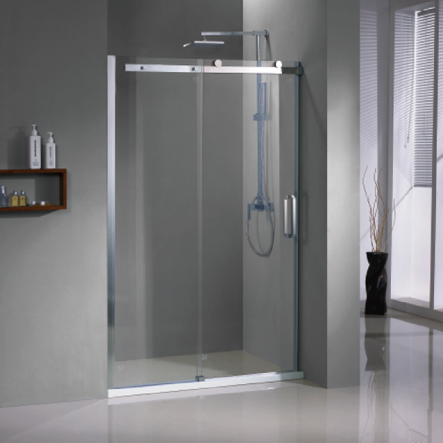 Custom Polished Chrome Frameless Sliding Barn Shower Doors (HC-420)