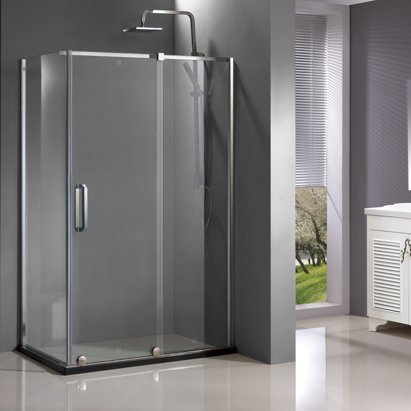 Home Modern Semi Frameless Single Sliding Shower Doors (HD1382L)