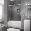 Modern Bathroom Custom Frameless Single Sliding Bathtub Doors (HC-420-TUB)