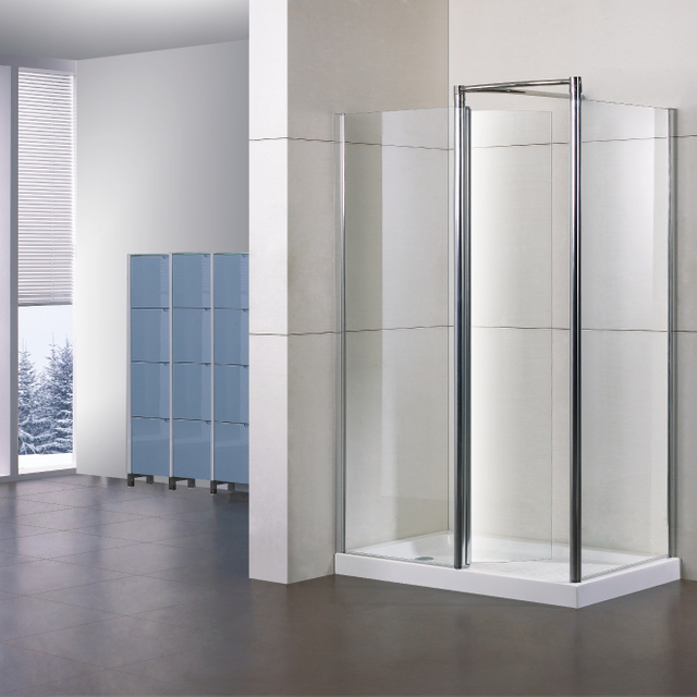 Curved Easy Clean Glass Walk In Shower Enclosures (TL-LWS1000+TL-LWSP080)