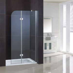 Bathroom Custom Round Frameless Glass Hinged Shower Doors (BC-20)