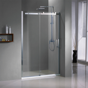 Custom Polished Chrome Frameless Sliding Barn Shower Doors (HC-420).jpg