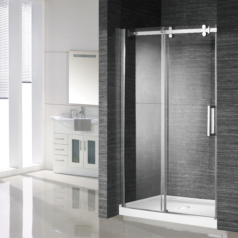 Hotel Custom Frameless Glass Sliding Barn Shower Doors (HC420F)