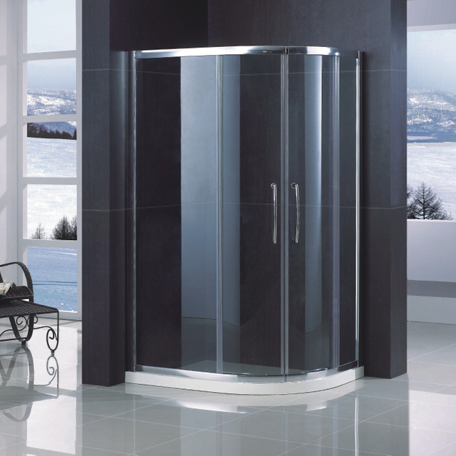 Custom Bathroom Conner Sliding Glass Quadrant Shower Enclosures (QA-R1200900)