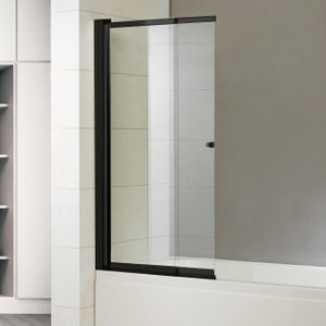Black Bathtub Glass Shower Doors Sliding Bath Screens (BS-90)