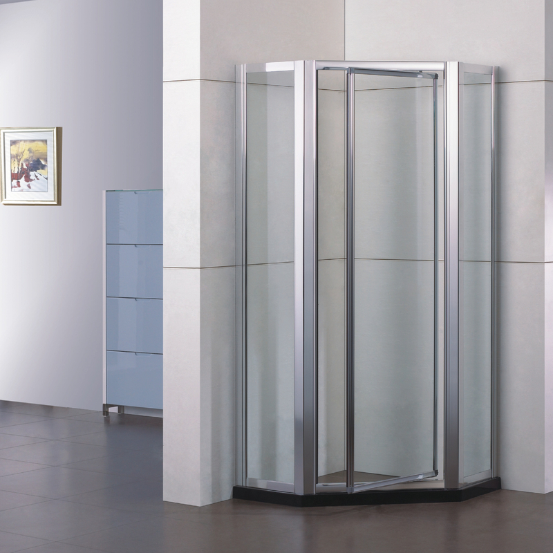 Bathroom Custom Easy Clean Glass Pentagon Shower Enclosures (WA-DP090)