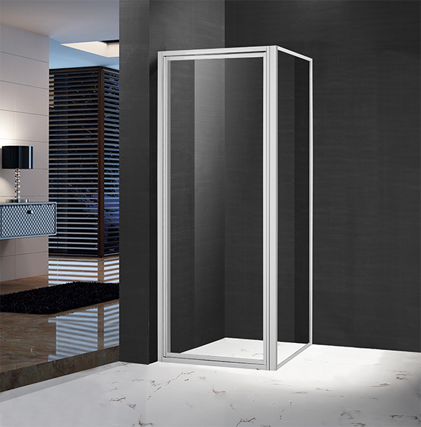 Bathroom Custom Corner Framed Glass Pivot Shower Enclosures (EH-P090)