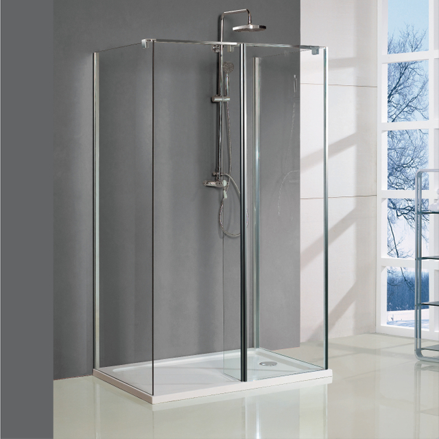 Bathroom Easy Clean Glass Walk In Shower Enclosures ( HM-1482)
