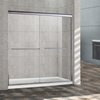 Brushed Nickel Easy Clean Sliding Bypass Shower Doors (HA420E-BN)