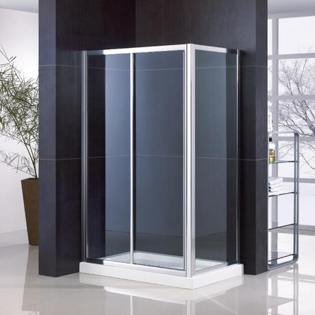 Hotel Custom Made Framed Glass Sliding Shower Enclosures